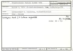 Karteikarte zum Paralectotyp von Frondicularia fuchsii Karrer, 1870